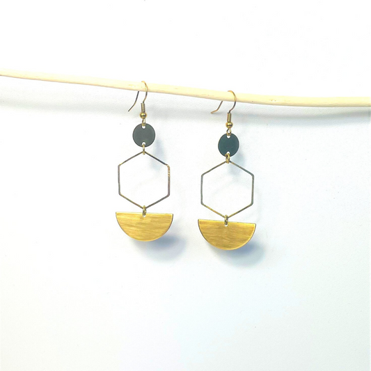 AHIMA - Geometric Dangle Earrings