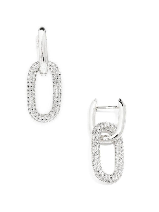 Classic Crystal Link Drop Earring